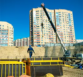 Procurement support for crane operations and structural materials at a North Carolina jobsite.