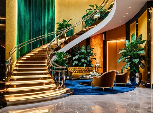 A luxury building interior showcasing the results of high-end Procurement Services in Florida for facility management and hospitality.
