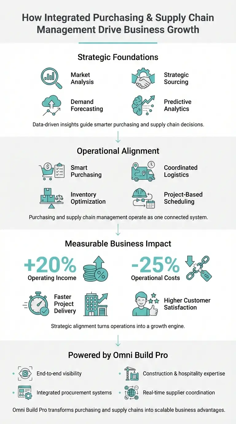 Strategic impact of integrated purchasing and supply chain management on business growth.