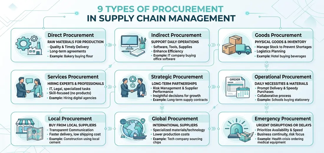 9 Types Of Procurement In Supply Chain Management